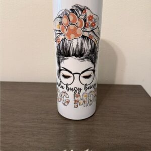 Dog Mom White Tumbler